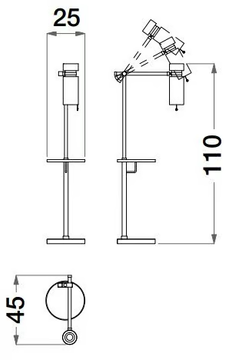 SESTO SENSO - Adjustable metal floor lamp with shelf by CPRN HOMOOD - view 3